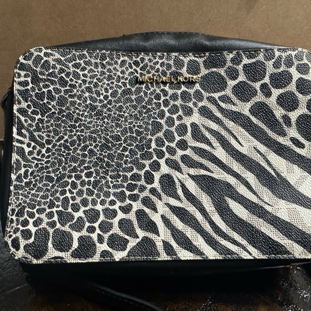 Michael Kors Black and White Patterned Bag